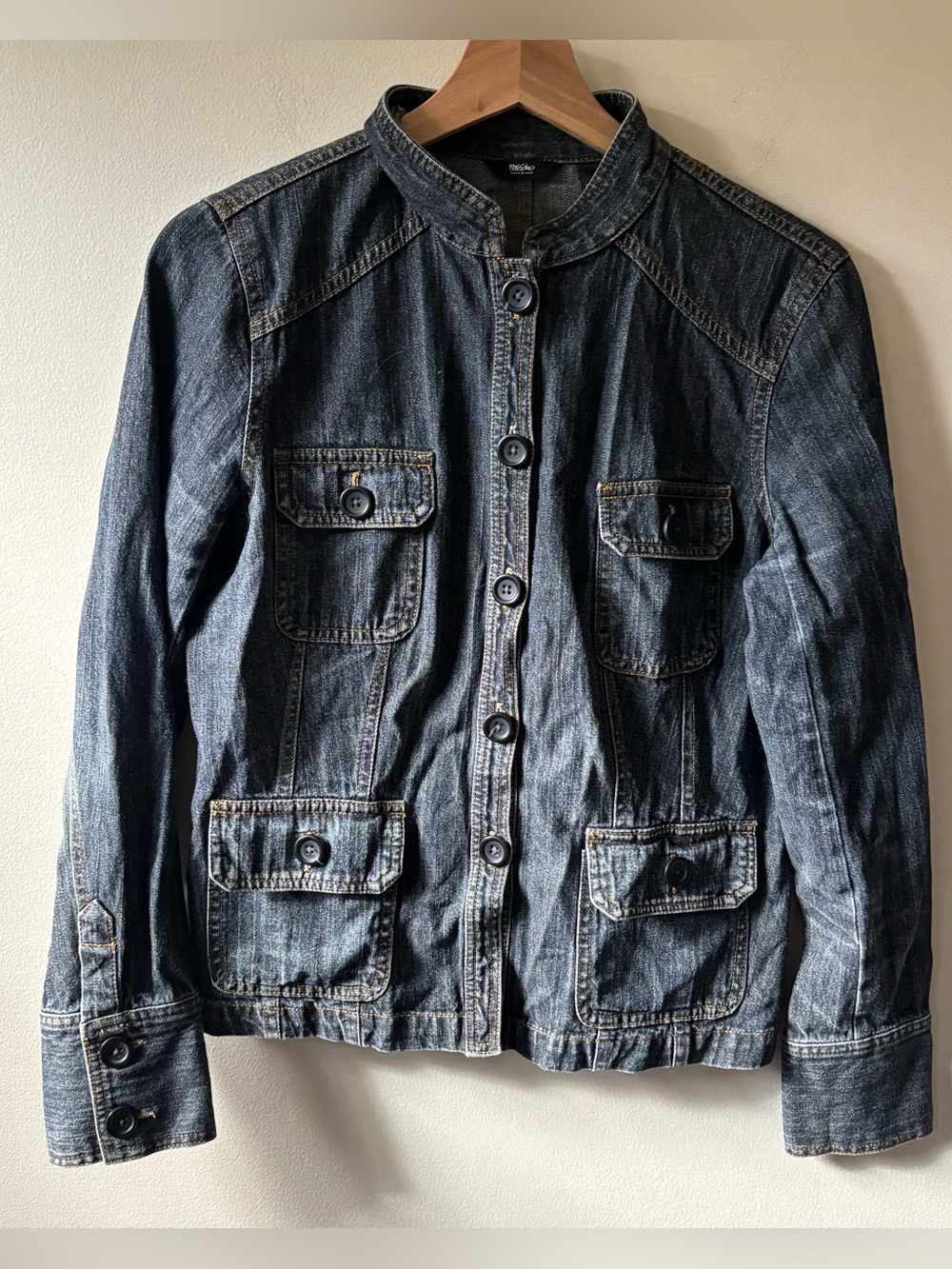 Mossimo Y2K Dark Wash Button Up Denim Jacket